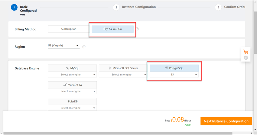 Connecting .NET API to ApsaraDB 2 with postgreSQL
